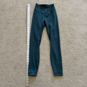 Lululemon Leggings Womens 0 Blue High Rise Cropped 23" Ankle Yoga Knit Stretch